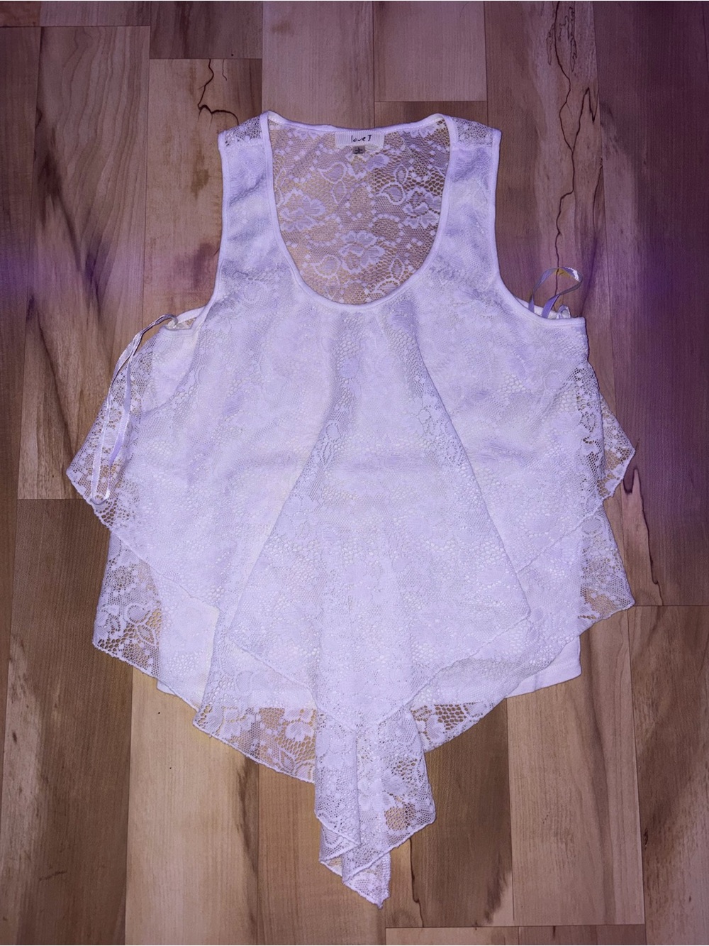love J White Lace Layered Camisole